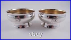 Tiffany Sterling Pair Of 19th Century Salt Cellars Gilded Interior Lovely