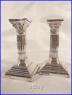 Tiffany Sterling Silver Corinthian Candlestick PAIR 4 3/4