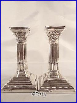 Tiffany Sterling Silver Corinthian Candlestick PAIR 4 3/4