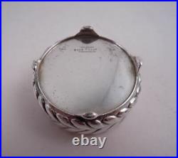 Tiffany Wave Edge Pattern Sterling Silver Master Salt Cellar Dish Antique Old