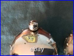 Tiffany & co Antique sterling silver Ornate footed Open Salts matching pair 1873