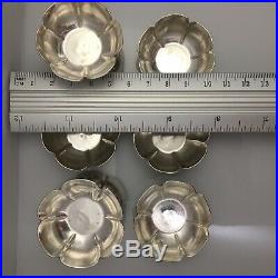 Tobias 925 Sterling Silver Set Of 8 Salt Cellars Ramekins Compote Bowls 4.9 oz