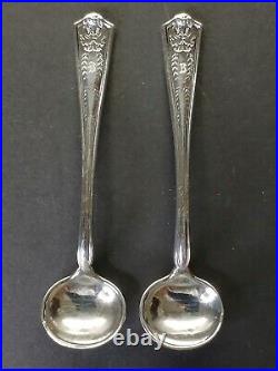 Two (2x) Tiffany & Co. Winthrop pattern Master Salt Cellars with Spoons