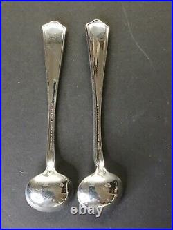 Two (2x) Tiffany & Co. Winthrop pattern Master Salt Cellars with Spoons