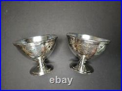 Two (2x) Tiffany & Co. Winthrop pattern Master Salt Cellars with Spoons