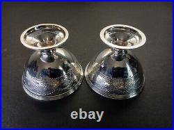 Two (2x) Tiffany & Co. Winthrop pattern Master Salt Cellars with Spoons