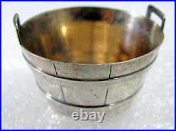 Unique pair of 1870 Tiffany Sterling Silver Pail Shaped Open Salts No Monograms