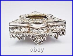 VICTORIAN SILVER PLATED ELECTROTYPE RENAISSANCE STYLE SALT CELLAR c1870