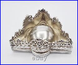 VICTORIAN SILVER PLATED ELECTROTYPE RENAISSANCE STYLE SALT CELLAR c1870