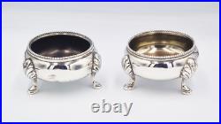 VICTORIAN STERLING SILVER SMALL CAULDRON SALT CELLARS London 1873