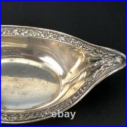 VTG Antique Salt Cellar Dip Hallmarked International Sterling Raised Relief WOW