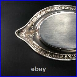 VTG Antique Salt Cellar Dip Hallmarked International Sterling Raised Relief WOW