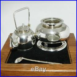 VTG Fine 950 Sterling Silver chanoyu Chagama Furo Miniature teapot Salt cellar