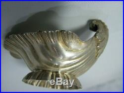Very Fine M. H. Wilkens & Sohne 800 Silver Salt Cellar Shell with Matching Spoon