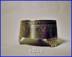 Very RARE imperial Russian Faberge 84 silver salt cellar 19th century