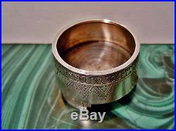 Very RARE imperial Russian Faberge 84 silver salt cellar 19th century