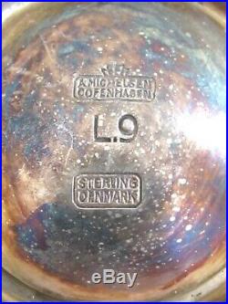 Vintage 925 Sterling Silver Enamel Salt Dip Cellar Spoon A Michelsen Hf Denmark
