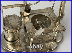 Vintage 950 Sterling Silver Japanese Well & Bucket Salt and Pepper Shaker Cellar