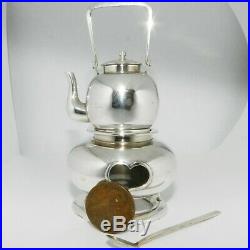 Vintage Fine 950 Sterling Silver chanoyu Chagama Furo Miniature Salt cellar