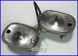 Vintage Italian 800 Sterling Silver Double Salt Cellar With Handle Size 5.00 97g