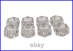 Vintage Italian Salt Cellars W Spoons Crystal Glass Lot Of 8