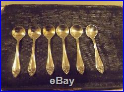Vintage LeBolt & Company Sterling Silver Salt Cellars Set With Spoons & Case