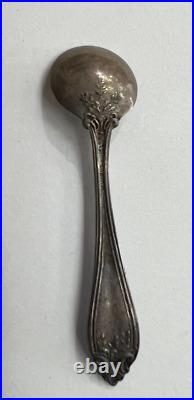 Vintage Lebolt & Co. Set Of 6 Sterling Silver Salt Caviar Cellars & Spoons
