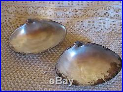 Vintage Lot of 4 Sterling Silver Oyster Clam Shell Dishes 2 KALO, 2 STERLING