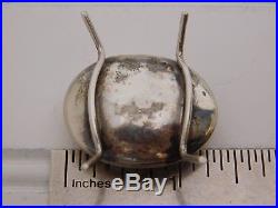 Vintage Old Pawn Stamped Sterling Silver Native Navajo Salt Cellar Spoon
