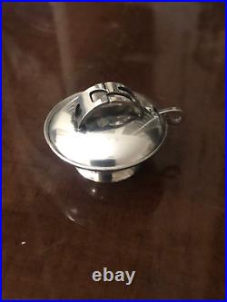 Vintage Rare Leonore Doskow Handmade Sterling Silver Salt Cellar & Spoon 12.4 g