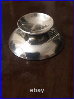 Vintage Rare Leonore Doskow Handmade Sterling Silver Salt Cellar & Spoon 12.4 g