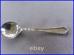 Vintage Set of (6) Sterling Silver Salt Cellars #404 & Spoons