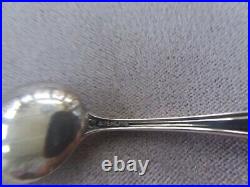 Vintage Set of (6) Sterling Silver Salt Cellars #404 & Spoons