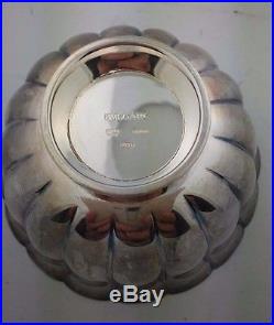 Vintage Signed BVLGARI Sterling Silver 925 Small Scalloped Bowl