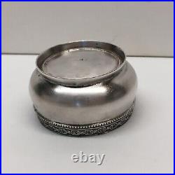 Vintage Soviet Russian USSR 875 Sterling Salt Cellar Gold Wash 39g Stamped