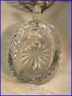 Vintage Sterling Silver Crystal XLG Swan Open Salt / Condiment Cellar 6 Long