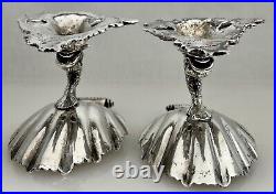 Vintage Sterling Silver Dolphin Shell Shaped Open Salt Martin Fleisher 89087