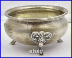 Vintage Sterling Silver RARE Frank Whiting Large Rams head footed Salt cellar
