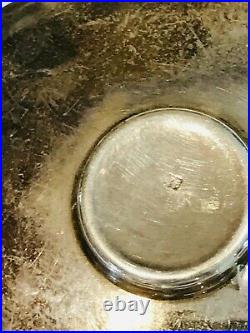 Vintage Sterling Silver Salt Cellar Set Lot With Matching Plates 925 Hallmarked