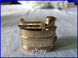 Vintage Sterling Silver/ Salt Cellar and Pepper Shaker with Small Cellar Spoon