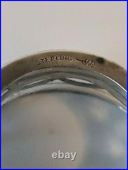 Vintage Sterling Silver Salt Cellars with sterling Spoons. Set of 6