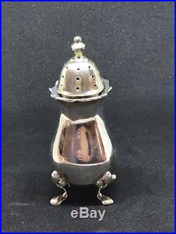 Vintage Sterling Silver Tiffany Co English Open Salt Cellar & Pepper Shaker