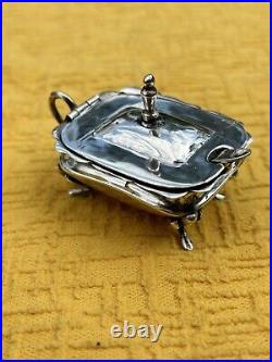 Vintage Sterling Silver Victorian Footed Salt Cellar Made in Mexico With Spoon