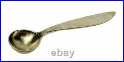 Vintage Tiffany & Co. 925 Sterling Silver Footed Salt Cellar & Spoon No Monogram