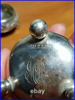 Vintage Tiffany & Co Sterling Silver #3246M 8491 Master Salt Cellar Set