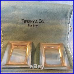 Vintage Tiffany and Co Sterling Silver Salt Cellar Dishes Set of 2