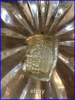 Vintage West Germany Sterling Silver 24% Lead Crystal Swan Salt Cellar Dish