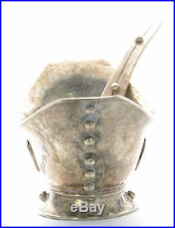 Vintage William Spratling Sterling Silver Open Salt Cellar with Spoon
