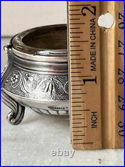 Vintage set silver caviar herbs honey salt cellar MCM Russia USSR