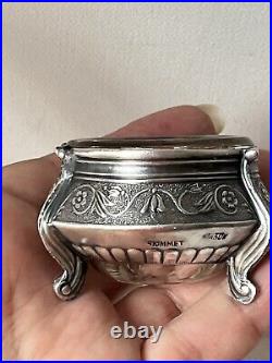 Vintage set silver caviar herbs honey salt cellar MCM Russia USSR